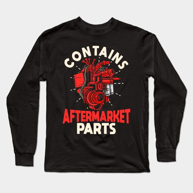 Contains Aftermarket Parts Heart Disease Awareness Wear Red Long Sleeve T-Shirt by _So who go sayit_